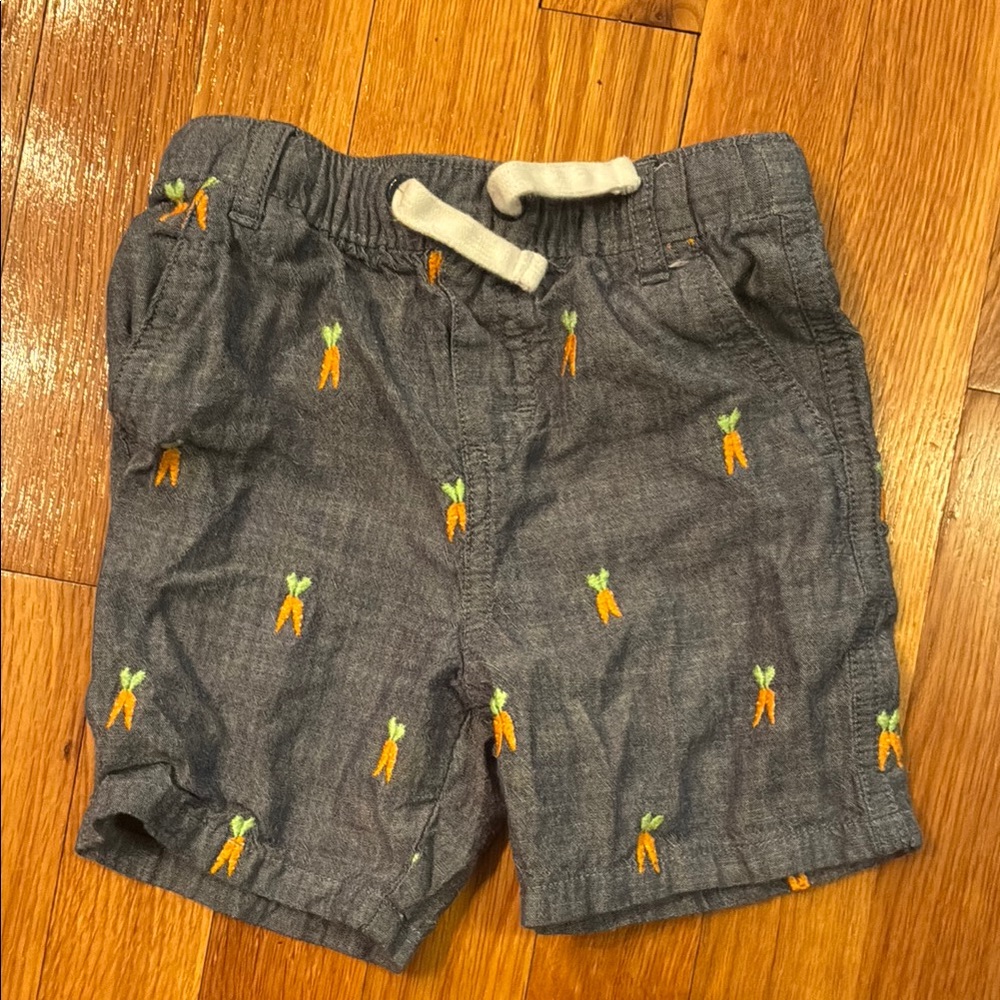 Embroidered Carrot Kids Shorts
